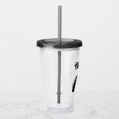 pinda's | Snoopy Face | Jouw namen toevoegen Acryl Drinkbeker (Rechts)