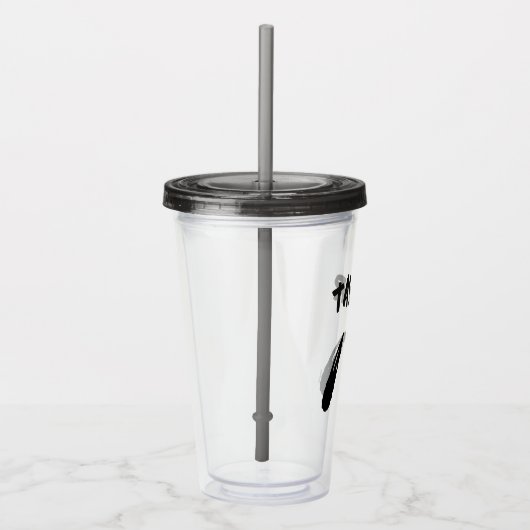 pinda's | Snoopy Face | Jouw namen toevoegen Acryl Drinkbeker (Rechts)