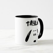 pinda's | Snoopy Face | Jouw namen toevoegen Mok (Voorkant rechts)