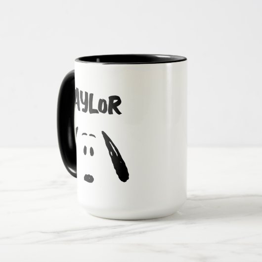 pinda's | Snoopy Face | Jouw namen toevoegen Mok (Voorkant links)