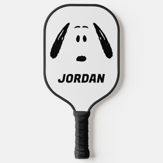 pinda's | Snoopy Face | Jouw namen toevoegen Pickleball Paddle (Voorkant)