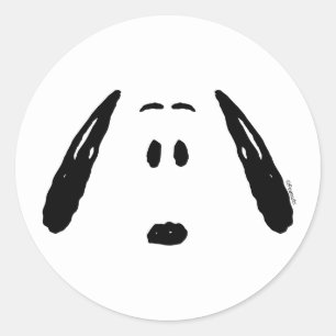 pinda's   Snoopy Face Ronde Sticker