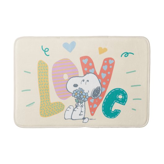 pinda's | Snoopy Flower Love Badmat (Voorkant)