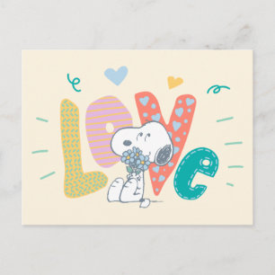 pinda's   Snoopy Flower Love Briefkaart