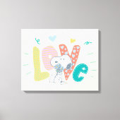 pinda's | Snoopy Flower Love Canvas Afdruk (Voorkant)