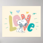 pinda's | Snoopy Flower Love Poster (Voorkant)