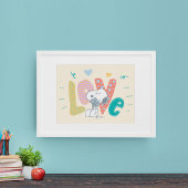 pinda's | Snoopy Flower Love Poster