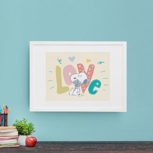 pinda's   Snoopy Flower Love Poster
