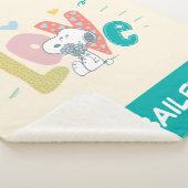 pinda's | Snoopy Flower Love Sherpa Deken (3/4)