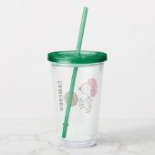 pinda's | Snoopy Football Kicker Acryl Drinkbeker (Achterkant)