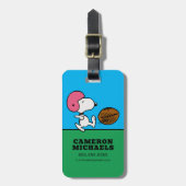 pinda's | Snoopy Football Kicker Bagagelabel (Voorkant verticaal)