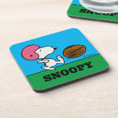 pinda's | Snoopy Football Kicker Bier Onderzetter (Linkerzijde)