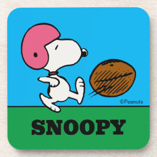 pinda's   Snoopy Football Kicker Bier Onderzetter