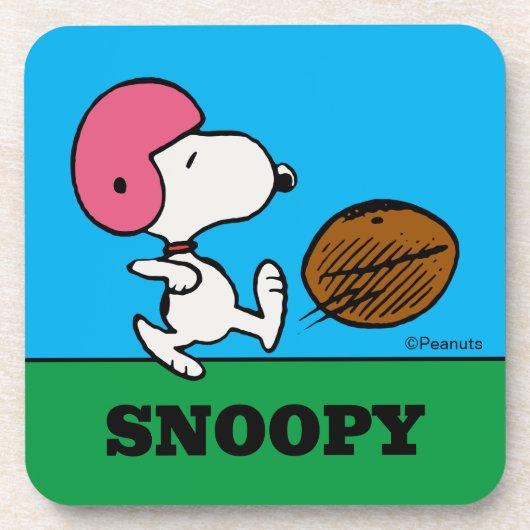 pinda's | Snoopy Football Kicker Bier Onderzetter (Voorkant)
