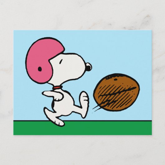 pinda's | Snoopy Football Kicker Briefkaart (Voorkant)