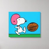 pinda's | Snoopy Football Kicker Canvas Afdruk (Voorkant)