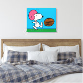 pinda's | Snoopy Football Kicker Canvas Afdruk (Insitu (Slaapkamer))