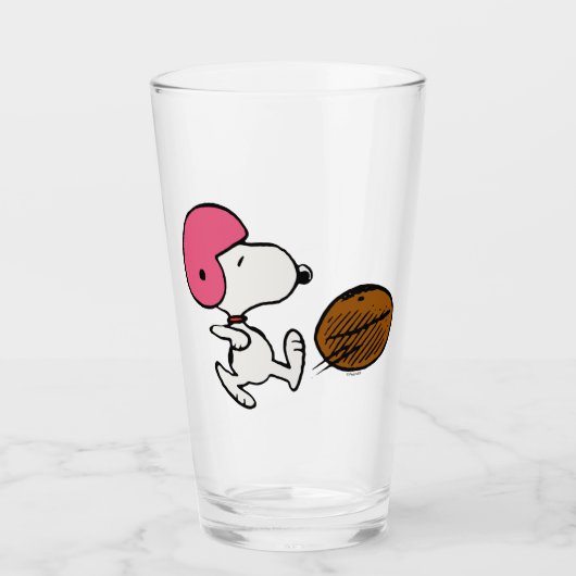 pinda's | Snoopy Football Kicker Glas (Voorkant)