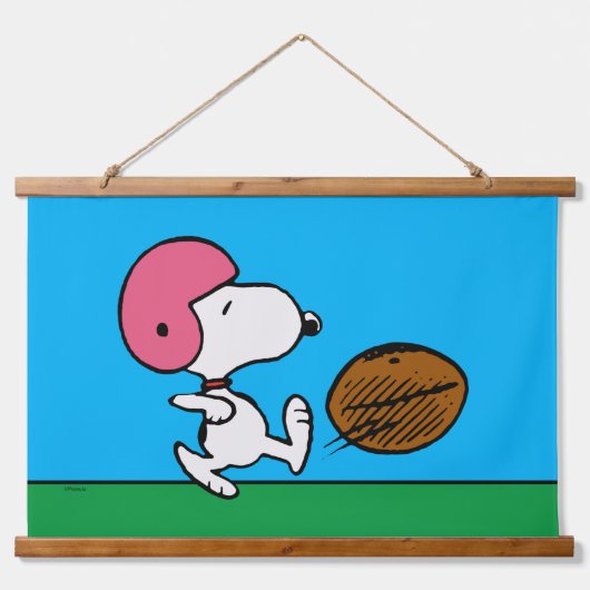 pinda's | Snoopy Football Kicker Hangend Wandkleed (Voorkant)