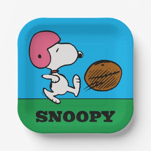 pinda's | Snoopy Football Kicker Papieren Bordje (Voorkant)