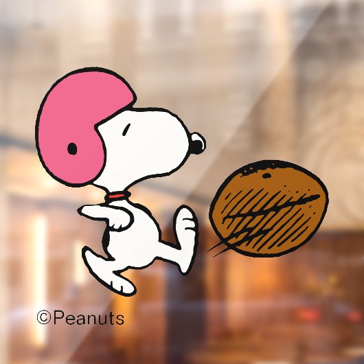 pinda's | Snoopy Football Kicker Raamsticker (Vel 2)