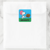 pinda's | Snoopy Football Kicker Vierkante Sticker (Tas)