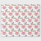 pinda's | Snoopy & Friends Winter | Jouw namen toe Cadeaupapier (Vlak)
