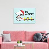 pinda's | Snoopy & Friends Winter Scarf Canvas Afdruk (Insitu (Woonkamer))