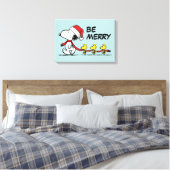 pinda's | Snoopy & Friends Winter Scarf Canvas Afdruk (Insitu (Slaapkamer))