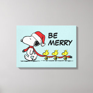 pinda's Snoopy & Friends Winter Scarf Canvas Afdruk