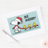 pinda's | Snoopy & Friends Winter Scarf Rechthoekige Sticker (Envelop)