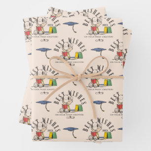 Pinda's Snoopy Gefeliciteerd Afstudeerpatroon Inpakpapier Vel