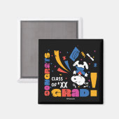 Pinda's Snoopy Gefeliciteerd Geslaagd Afstuderen C Magneet (Voorkant / Achterkant)