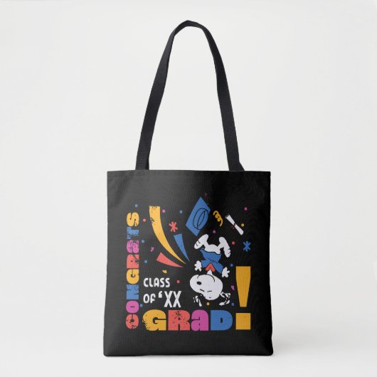 Pinda's Snoopy Gefeliciteerd Geslaagd Afstuderen C Tote Bag (Voorkant)