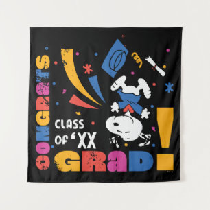 Pinda's Snoopy Gefeliciteerd Geslaagd Afstuderen C Wandkleed