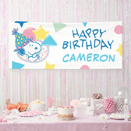 PINDA'S | Snoopy Gelukkige Verjaardagsballonnen Spandoek (Feest)
