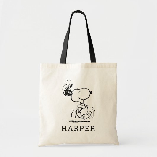 Pinda's | Snoopy Geluksdans Tote Bag (Voorkant)