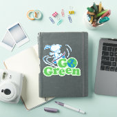 pinda's | Snoopy Go Green Schaats Board Sticker (iPad Cover)