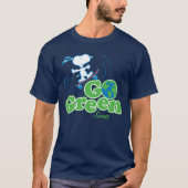 pinda's | Snoopy Go Green Schaats Board T-shirt (Voorkant)