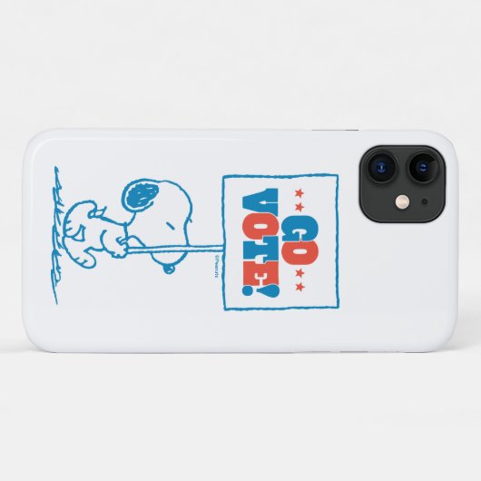 pinda's | Snoopy - Go Vote Sign. Case-Mate iPhone Case (Achterkant (horizontaal))