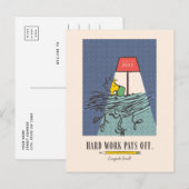 Pinda's Snoopy Goed Werk Loont Afstuderen Briefkaart (Voorkant / Achterkant)