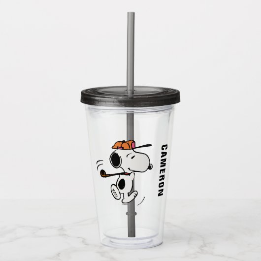 pinda's | Snoopy Golf Swing Acryl Drinkbeker (Voorkant)