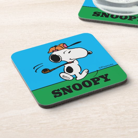 pinda's | Snoopy Golf Swing Bier Onderzetter (Linkerzijde)