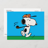 pinda's | Snoopy Golf Swing Briefkaart (Voorkant / Achterkant)
