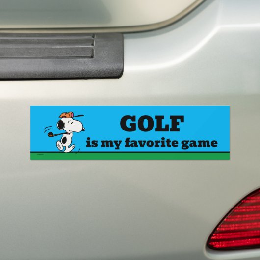 pinda's | Snoopy Golf Swing Bumpersticker (Op auto)