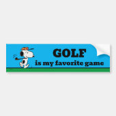 pinda's | Snoopy Golf Swing Bumpersticker (Voorkant)
