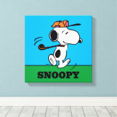 pinda's | Snoopy Golf Swing Canvas Afdruk (Insitu (Houten vloer))