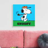 pinda's | Snoopy Golf Swing Canvas Afdruk (Insitu (Woonkamer))