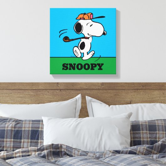 pinda's | Snoopy Golf Swing Canvas Afdruk (Insitu (Slaapkamer))