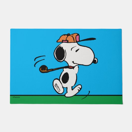 pinda's | Snoopy Golf Swing Deurmat (Voorkant)